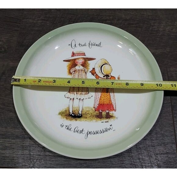 Plate Decorative Holly Hobbie A True Friend 10.5" Plate 1972 Made In USA - Picture 8 of 9